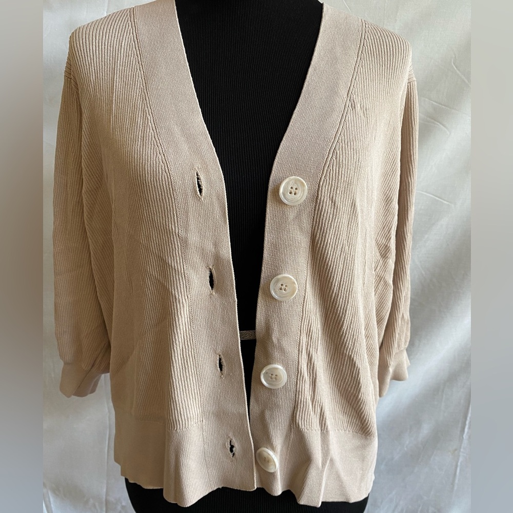Adyson Parker Rib Puff Sleeve Cardigan